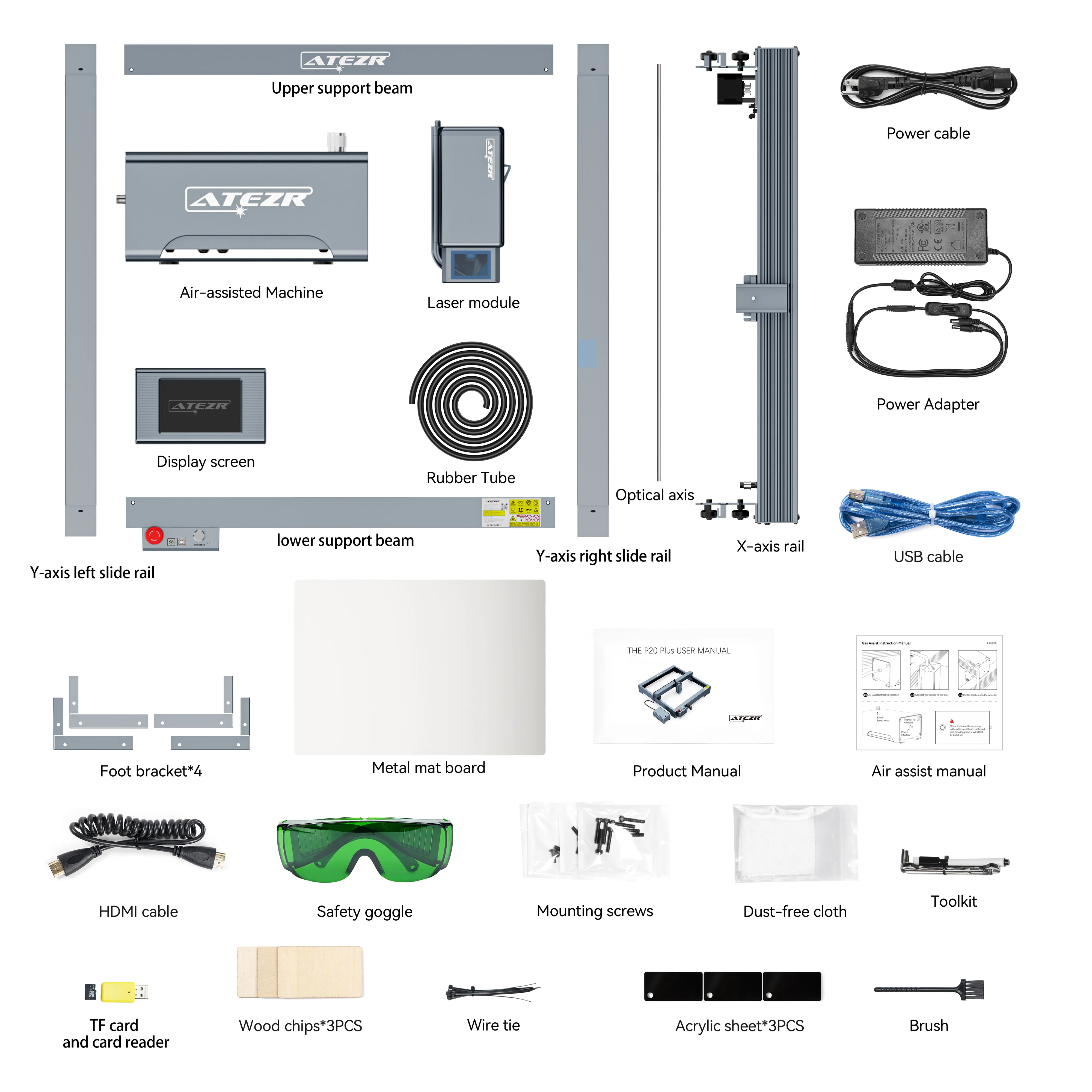 ATEZR P20 PLUS 20W Laser Engraving Machine (Refurbished)