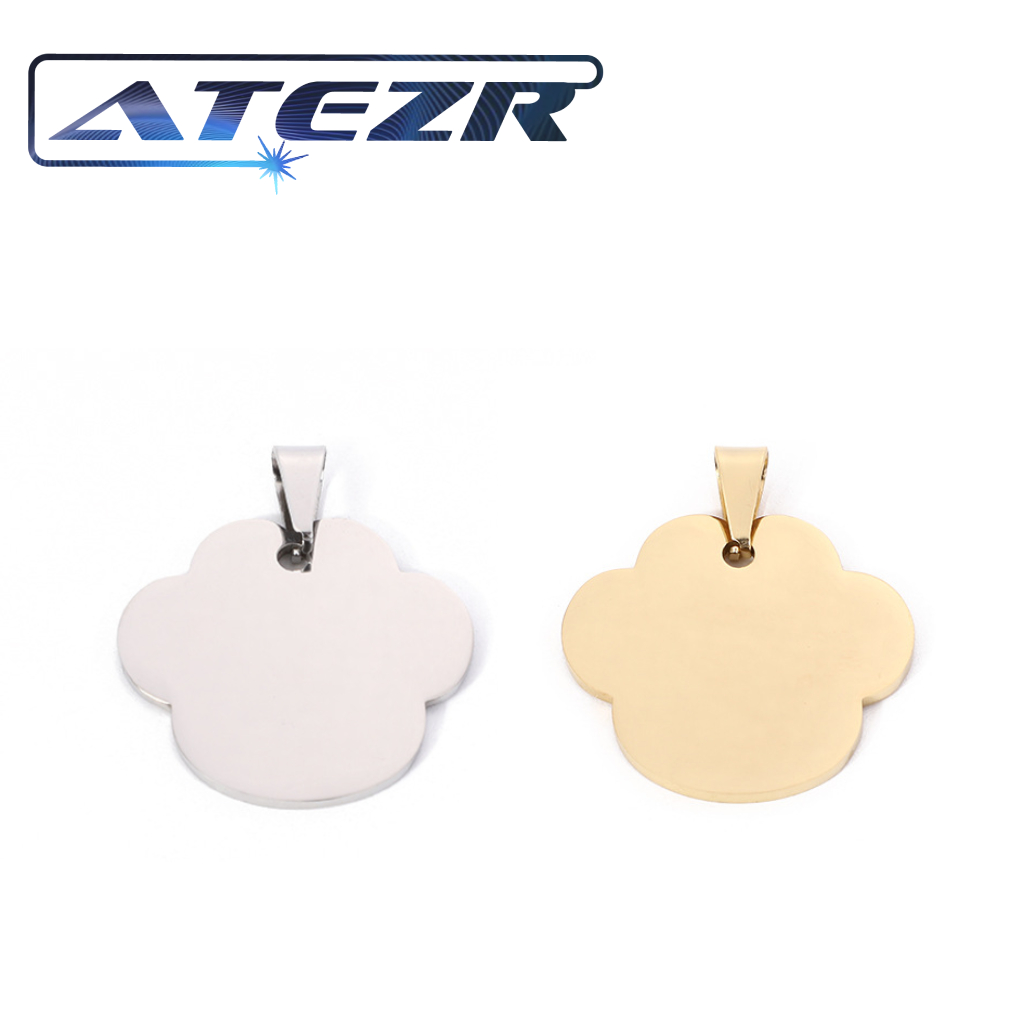 Stainless Steel DIY cat paw Tag (10pcs)