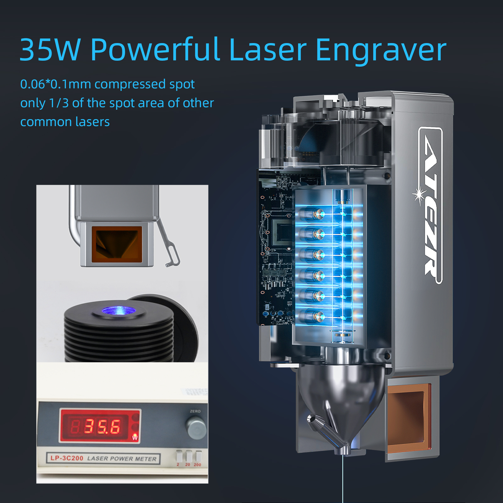Atezr V35 PLUS 35W Laser Engraver with KA and KE Set [Pre-Sale]