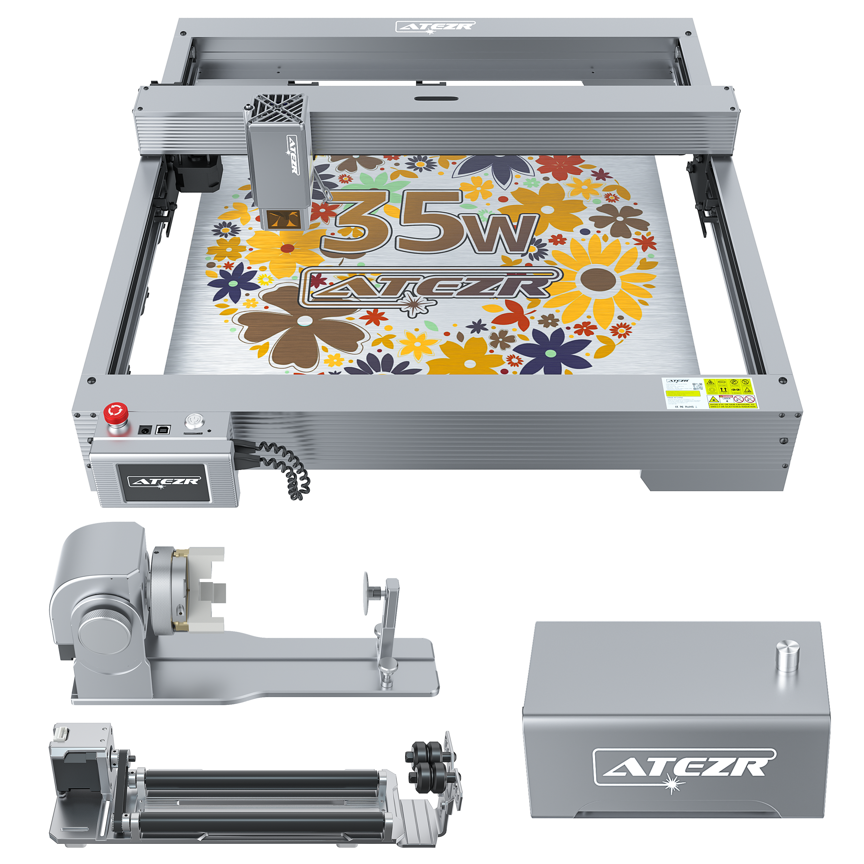 Atezr V35 PLUS 35W Laser Engraver with KA and KR Pro Set [Pre-Sale]