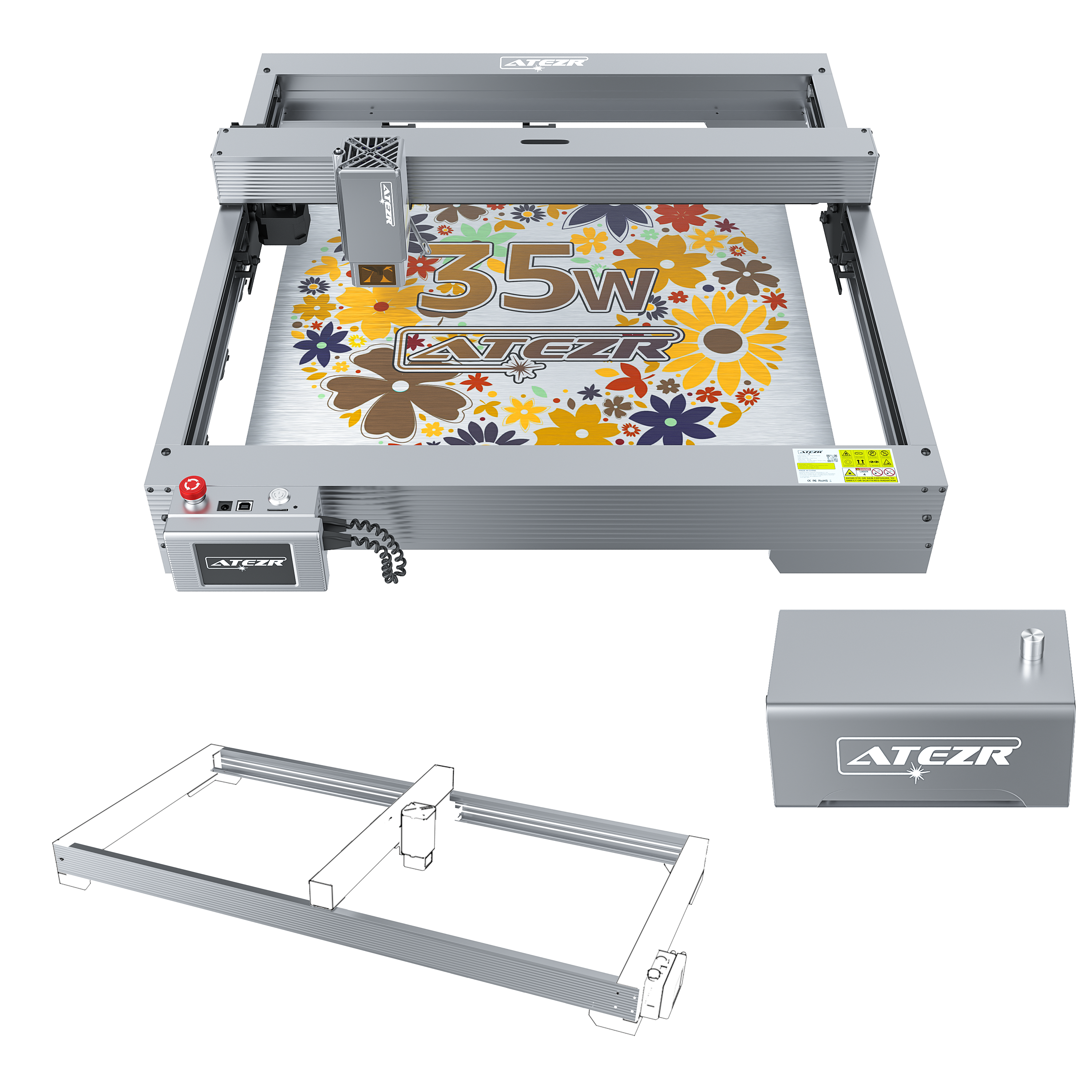 Atezr V35 PLUS 35W Laser Engraver with KA and KE Set [Pre-Sale]