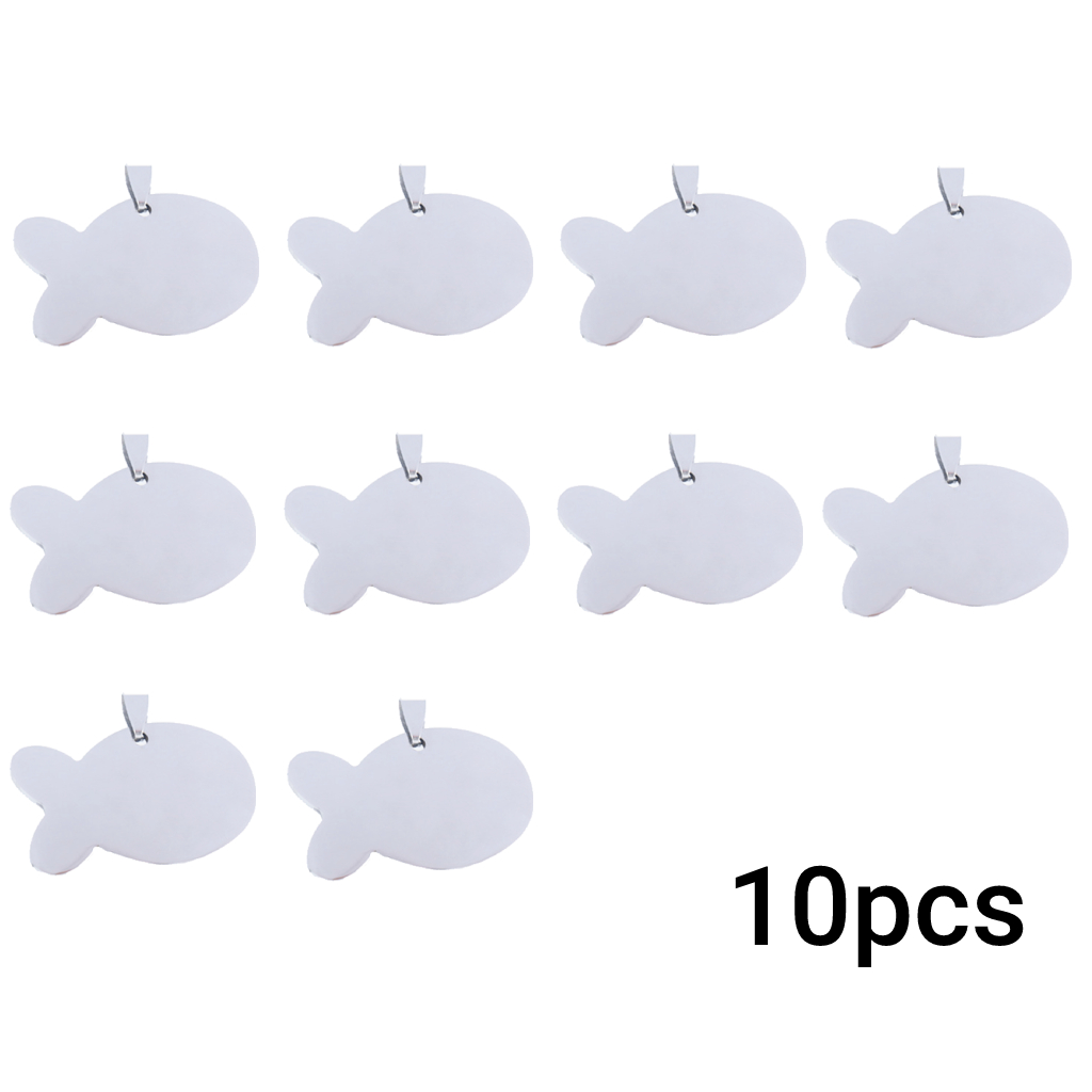 Stainless Steel DIY Fish Tag (10pcs)