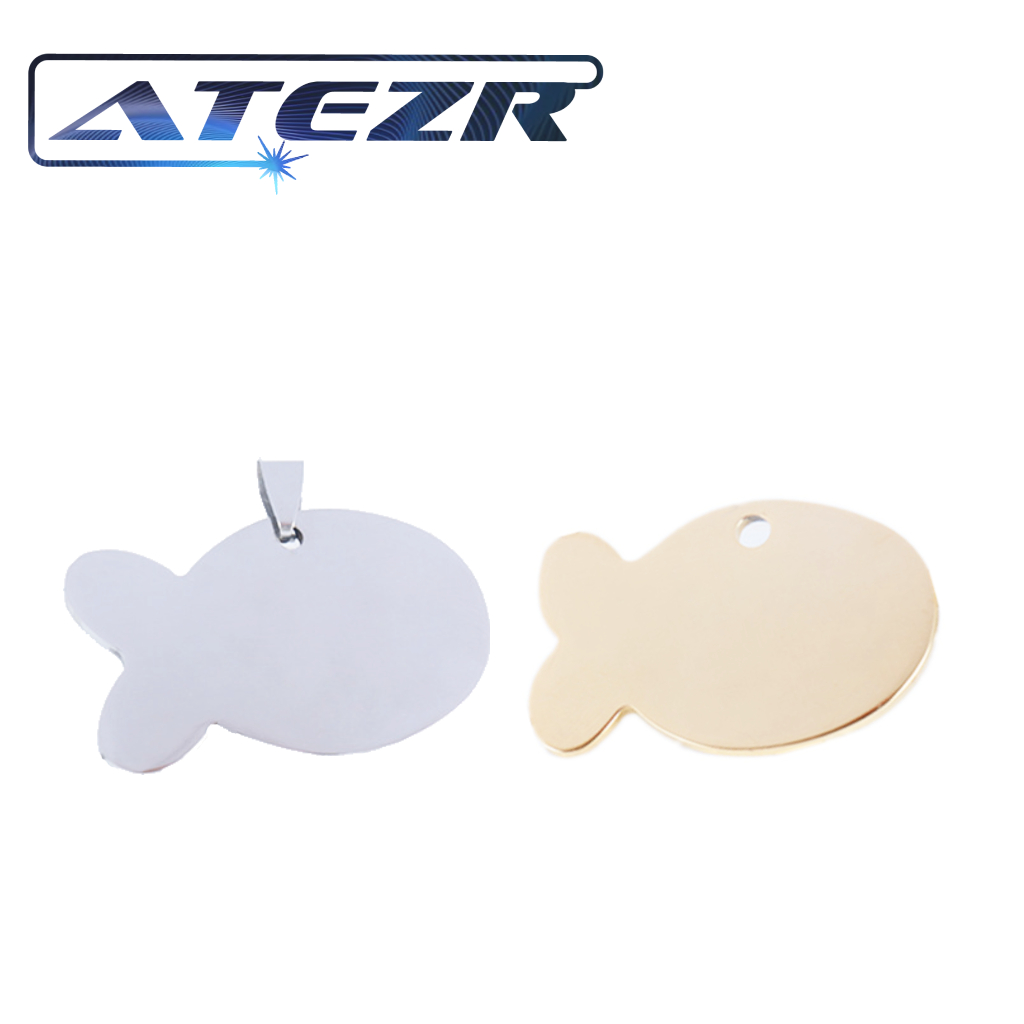 Stainless Steel DIY Fish Tag (10pcs)