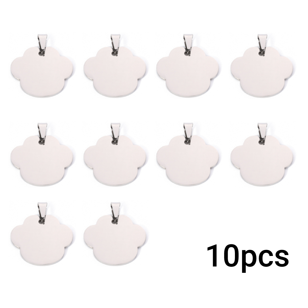 Stainless Steel DIY cat paw Tag (10pcs)