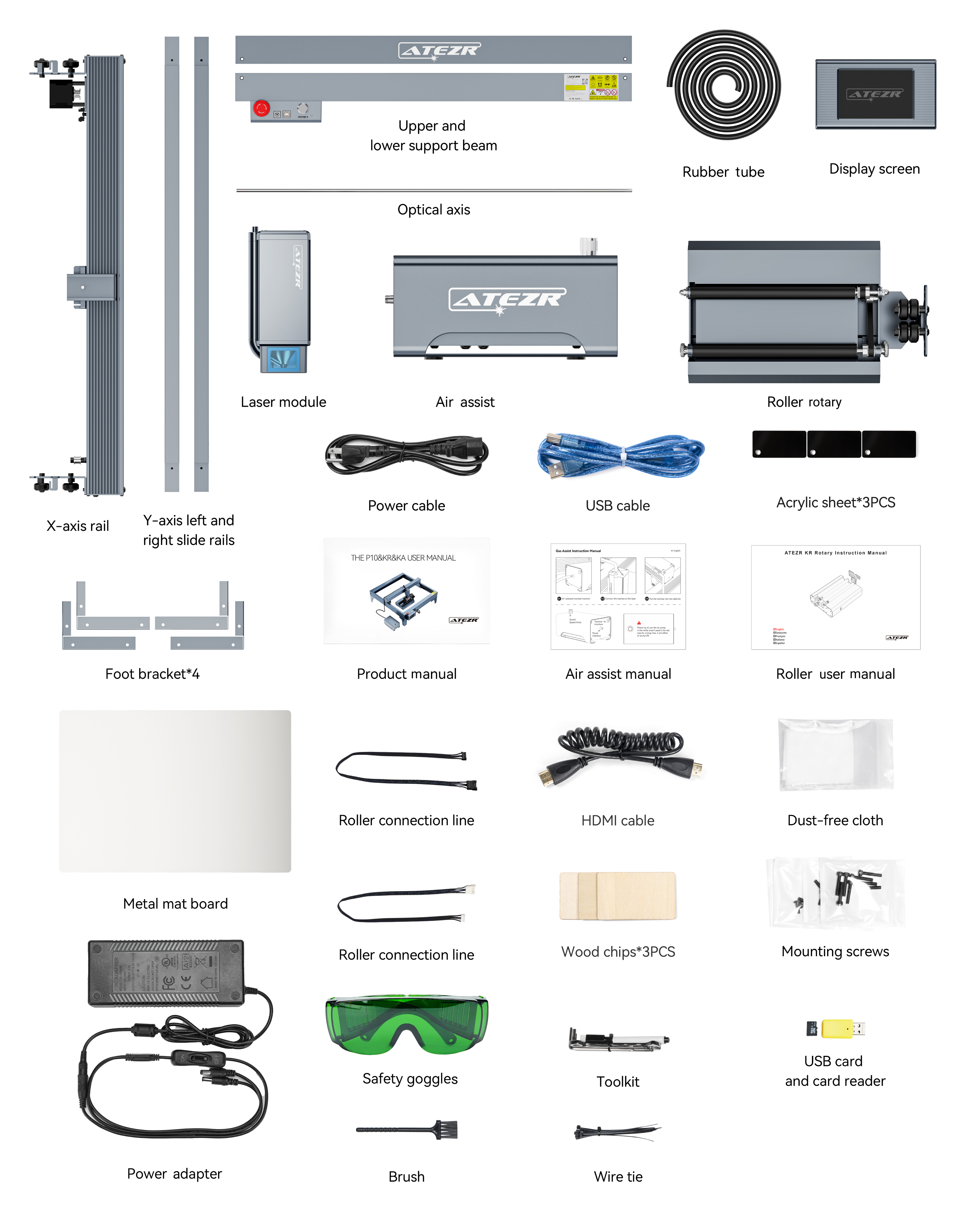 ATEZR P10 Combo Set Laser Engraving Machine [Pre-oreder]