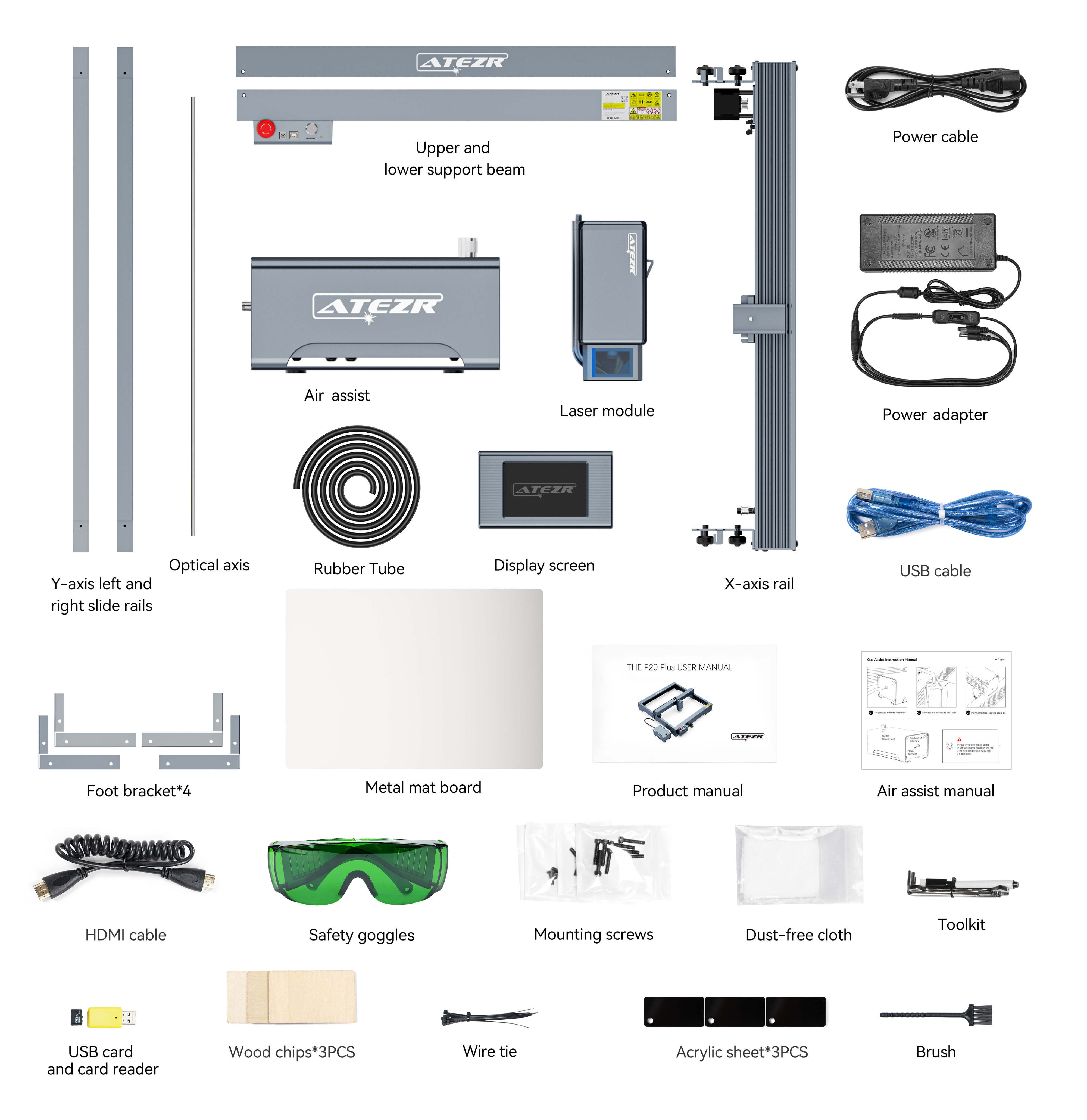 ATEZR P20 PLUS 20W Laser Engraving Machine [Pre-oreder]