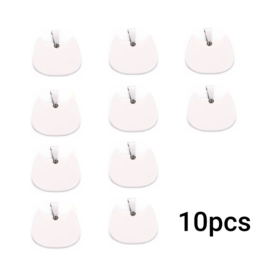 Stainless Steel DIY Cat Tag (10pcs)