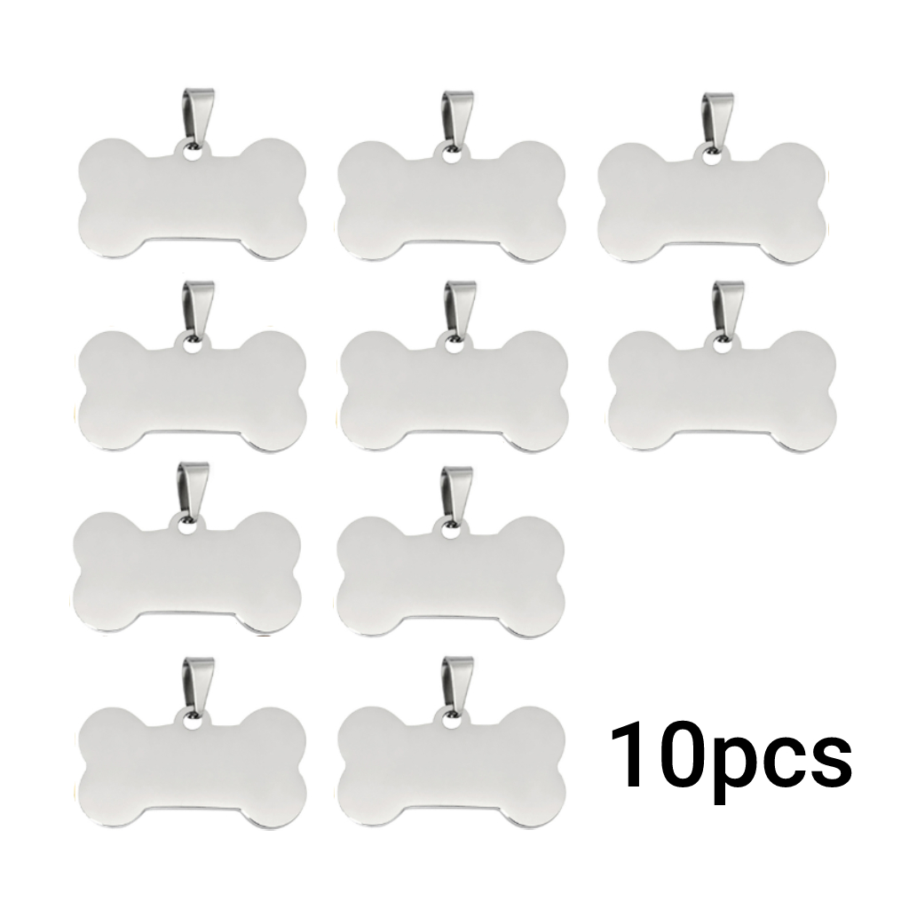 Stainless steel DIY Dog Tag (10pcs)
